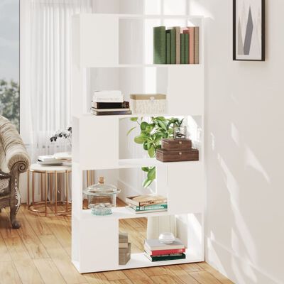 vidaXL Bibliotecă/Separator cameră, alb, 80x24x155 cm, PAL