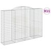 vidaXL Coșuri gabion arcuite 11 buc. 300x50x200/220 cm fier galvanizat