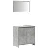 vidaXL Set mobilier de baie, 2 piese, gri beton, lemn compozit