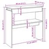 vidaXL Măsuță consolă, stejar maro, 80x30x80 cm, lemn prelucrat