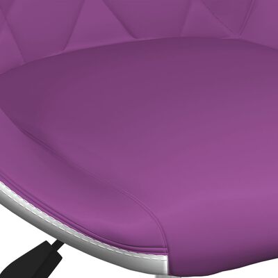 vidaXL Scaun de bucătărie pivotant, violet și alb, piele ecologică