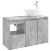 vidaXL Set de mobilier pentru baie 2 buc. Gri Beton Lemn prelucrat