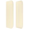 vidaXL Pat box spring cu saltea, crem, 140x190 cm, piele ecologică
