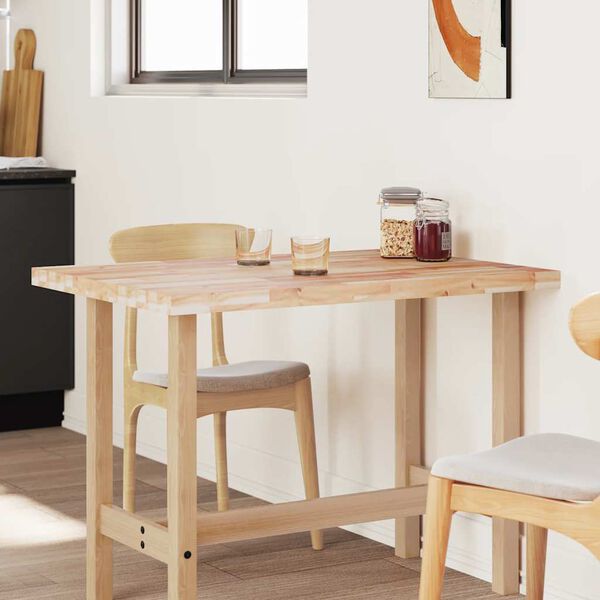 vidaXL Blat de masă, 80x70x4 cm, dreptunghiular, lemn masiv de acacia