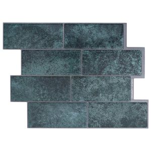 vidaXL Placă de metrou 10 pcs Verde-albăstrui 29 x 21 cm