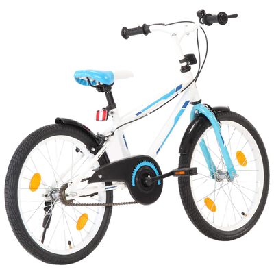 vidaXL Bicicletă pentru copii, albastru și alb, 20 inci