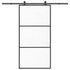 vidaXL Ușă glisantă cu set feronerie 102x205 cm ESG sticlă și aluminiu
