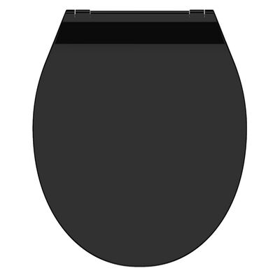 SCHÜTTE Capac de toaletă SLIM BLACK, duroplast