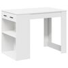vidaXL Birou cu sertar și raft alb 102x62x77,5 cm lemn prelucrat