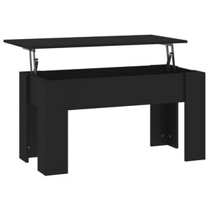 vidaXL Măsuță de cafea, negru, 101x49x52 cm, lemn prelucrat