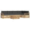 vidaXL Set de canapele de exterior 6 buc. Alb și antracit Poliester