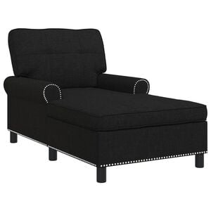 vidaXL șezlong de relaxare Negru țesătură 91 x 157 x 91 cm
