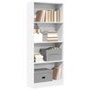 vidaXL Bibliotecă, alb, 60x24x143 cm, lemn prelucrat