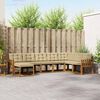 vidaXL Set de canapele de exterior cu pernă 8 pcs Natural și Bej