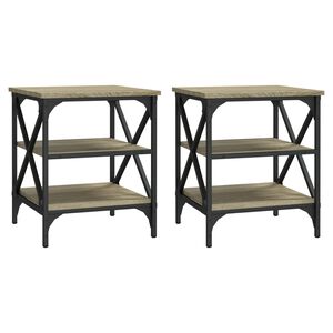 vidaXL Mese laterale 2 buc. stejar sonoma 40x42x50 cm lemn compozit