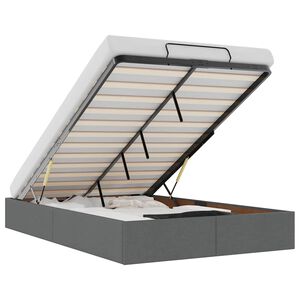 vidaXL Cadru de pat otoman fără saltea țesătură gri &icirc;nchis 120x190 cm