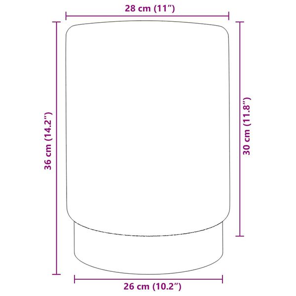 vidaXL Taburet, albastru deschis și auriu, catifea 28 x 36 cm