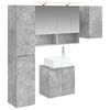 vidaXL Set dulap baie 5 buc. Gri Beton Lemn prelucrat