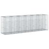 vidaXL Pat ridicat din gabion 2 buc. 250 x 50 x 80 cm Oțel Galvanizat