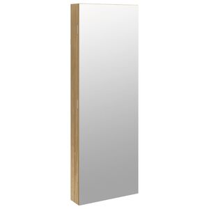 vidaXL Dulap de bijuterii cu oglindă și lumini LED, montaj pe perete