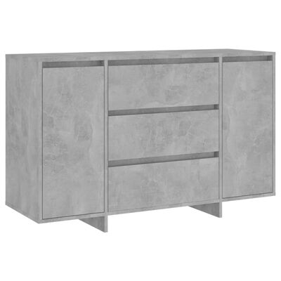 vidaXL Servantă cu 3 sertare, gri beton, 120x41x75 cm, PAL