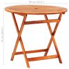 vidaXL Set mobilier de exterior pliabil, 5 piese, lemn masiv eucalipt