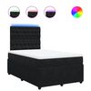 vidaXL Pat box spring cu saltea, negru, 120x190 cm, catifea
