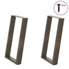 vidaXL Picioare de masă &icirc;n formă de U, 2 buc., oțel natural, 50x(72-73) cm