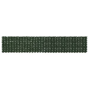vidaXL Ecran de balcon cu frunze Verde &icirc;nchis 400 x 75 cm