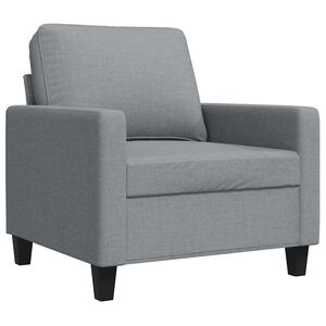 vidaXL Fotoliu canapea, gri deschis, 60 cm, material textil