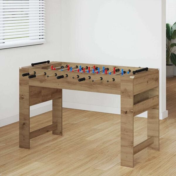 vidaXL Masă de Foosball Stejar Artizanal 125 x 60,5 x 80 cm