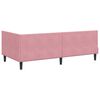 vidaXL Cadru de pat colțar cu headboard Roz 90 cm x 200 cm Catifea