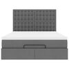 vidaXL Cadru pat otoman cu saltea țesătură gri &icirc;nchis 140x200 cm