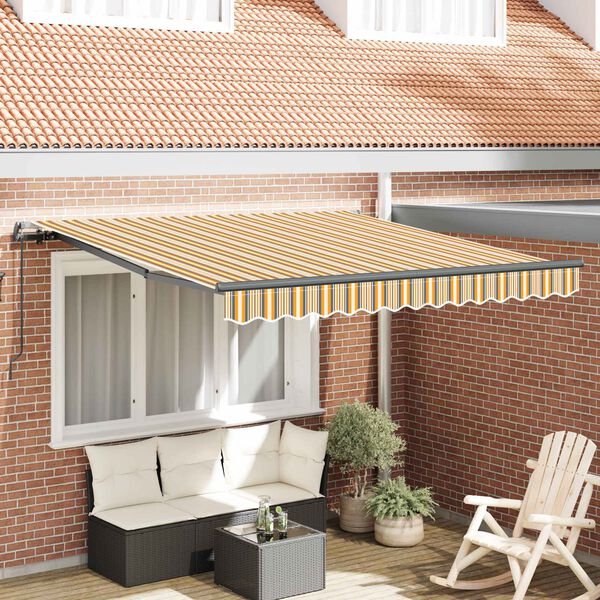 vidaXL Cortina Retractabilă Multicolour 300 x 250 cm Poliester și oțel