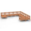 vidaXL Set mobilier de grădină, 11 piese, maro miere, lemn masiv pin