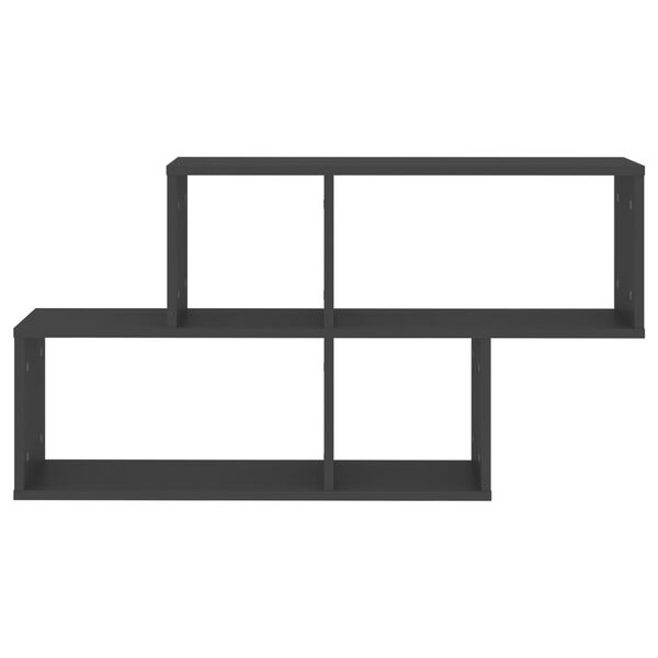 vidaXL Raft de perete, gri, 100x18x53 cm, PAL