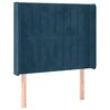 vidaXL Tăblie pat cu urechi albastru &icirc;nchis 103x16x118/128 cm catifea