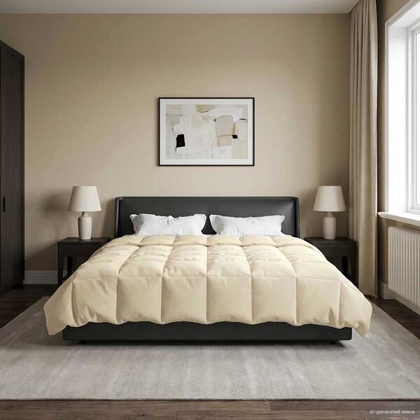 vidaXL Duvet de iarnă Patos Crem 220 x 260 cm Microfibră