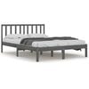 vidaXL Cadru de pat, gri, 200x200 cm, lemn masiv de pin