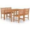 vidaXL Set de mobilier de grădină cu 5 piese, 150x90 cm, lemn masiv de tec
