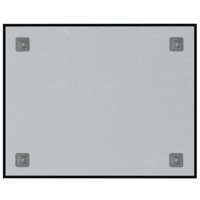 vidaXL Tablă magnetică de perete neagră, 50x40 cm, sticlă securizată