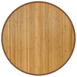 vidaXL Covor rotund, negru, 80 cm, bambus