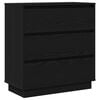 vidaXL Dulap de noapte Stejar Negru 71 x 34,5 x 75 cm Lemn prelucrat