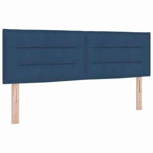 vidaXL Tăblie cap cu headboard albastru 144 cm Piele artificială