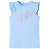 vidaXL Tricou pentru copii cu m&acirc;neci scurte, albastru deschis, 104