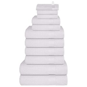 vidaXL Set prosoape FROGN 12 piese, alb, 360 g/m&sup2;