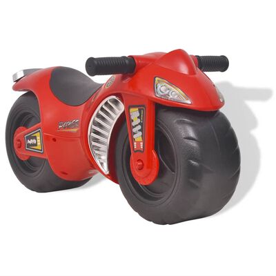vidaXL Motocicletă fără pedale, roșu, plastic
