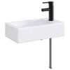 vidaXL Chiuvetă de baie Negru mat 45,5 x 25,5 x 13 cm Metal