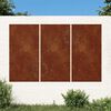 vidaXL Decorațiuni perete de grădină 3 buc. 105x55cm oțel corten soare