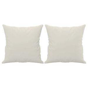vidaXL Perne decorative, 2 buc., crem, 40x40 cm, catifea